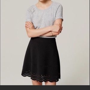 Loft black skater skirt. Size 6